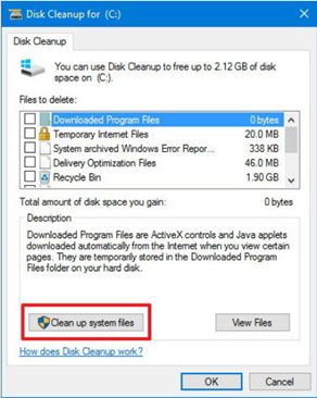 Disk clean up